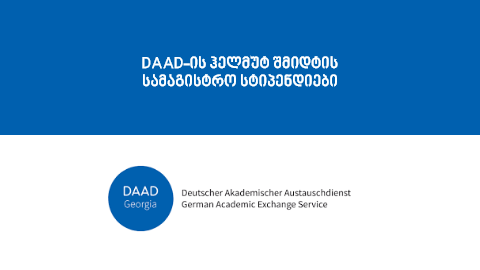 DAAD-ის ჰელმუტ შმიდტის სამაგისტრო სტიპენდიები საჯარო პოლიტიკისა და კარგი მმართველობის მიმართულებით