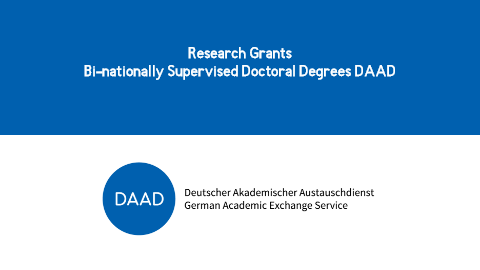 Research Grants – Bi-nationally Supervised Doctoral Degrees DAAD