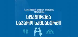 სახელმწიფო სტაჟირების პროგრამის ფარგლებში განაცხადების მიღება დაიწყო!